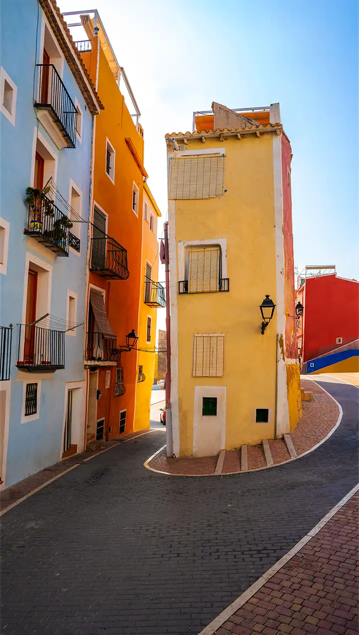 Narrow street in Villajoyosa