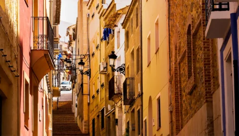 Narrow streets of Relleu Costa Blanca village