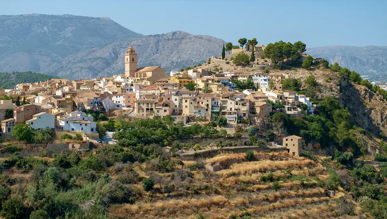 Hills of Costa Blanca typical village